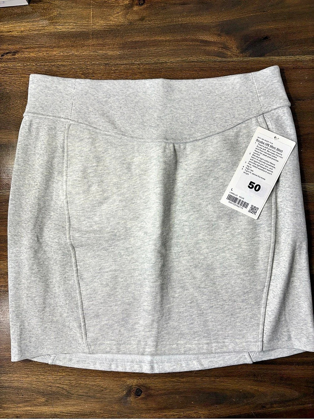 Lululemon Scuba High-Rise Mini Skirt Gray NWT